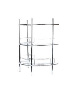 MENSOLA DA BAGNO SOTTOLAVELLO 2 RIPIANI ANGOLARE ROTONDO, 56X36X67,5 CM